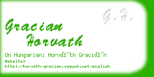 gracian horvath business card